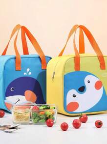 Bolsa Térmica Feminina Masculina Porta Marmita Lanche Bebida - Azul bebê - Visão 2