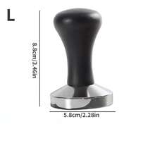 1PC 51/53/58MM Coffee Powder Hammer Tools Espresso Barista Tool With Wooden Handle Flat Base Powder Hammer For Perfect Pressing Essential Distributor For Coffee Durable Stylish. - Black - View 4