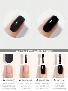 1Pc 7Ml Lớp Đế Gel UV Sơn Móng Tay Tự Nhiên Sơn Móng Tay Độ Bóng Cao Lâu Dài Ngâm Tắt Đèn LED UV sơn Móng Tay Nghệ Thuật Gel Ba Lan Hiệu Làm Móng Tay - Trong sáng - Xem 4