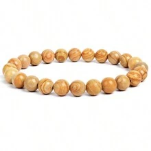 1pc Men's Beaded Bracelet 8mm Rhodonite Agate Healing Crystal Gem Bracelet Mala Yoga Meditation Jewelry Gifts For Women Men-Calm,Confidence,Protection,Success