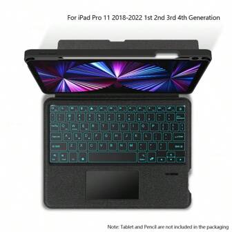1pc Smart Voice Keyboard Compatible With iPad Pro 11 1st 2nd 3rd 4th Gen 2018-2022 Tablet  Case Touch Pad Back light Separable Cover