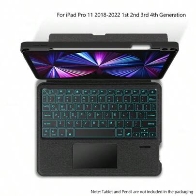 1pc Smart Voice Keyboard Compatible With iPad Pro 11 1st 2nd 3rd 4th Gen 2018-2022 Tablet  Case Touch Pad Back light Separable Cover