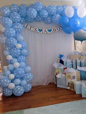 Mtrong Te 30pcs 12inch Blue Sky White Clouds Latex Balloon Set Birthday Party Wedding Decorations Baby Shower Air Globos