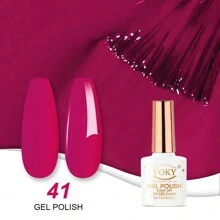 7.5毫升指甲凝膠uv Led浸泡式指甲凝膠和抛光指甲油,適用於家庭diy和節日派對指甲藝術禮物,指甲設計裝飾,家庭美甲沙龍 - 玫紅色 - 查看 1