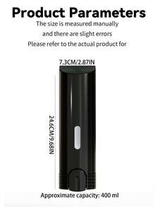 1入組新款手動洗手液分配器，工藝精湛，現代風格外觀耐用實用，可壁掛式的選配洗手液分配器，無需打孔，保持衛生洗手，適用於家庭、酒店、機場等地方。 - 黑色 - 查看 6