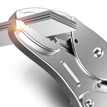 LAOA 1 件 Cr-v 鎖定鉗,虎鉗夾鉗,5、7、10 英吋多功能圓口鎖緊鉗可調式鉗子用於焊工長嘴鉗焊接工具 - 銀色 - 查看 6