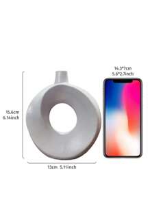 1 Miếng Sáng tạo đơn giản Donut Hình dạng Cái bình hoa Cắm Hoa Đồ trang trí Vật trang trí - Màu Xám nhạt - Xem 4