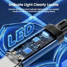 Toocki PD 100W Type C To Type C Cable 5A Fast Charge Cord Compatible With Macbook Poco Realme LED Indicator USB Type-C Cable - USB-C to Type C - View 5