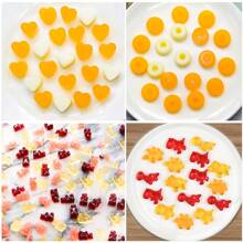 Bear Silicone Gummy Molds, 5pcs/set - Mini Dinosaur, Bear, Heart, Mini Donut, Animal Shapes, Non-stick Candy Gummy Molds With 2 Droppers