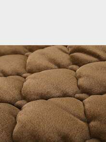1 Set Of Light Grey Plush 3 Piece Seat Cushion Set