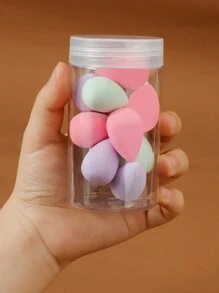 12 件装迷你水滴形化妆海绵套装（带容器），非乳胶，多色 - 彩色 - 查看 3