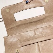 Luxury Dinner Bag, Evening Bag Glamorous, Elegant, Exquisite, Quiet Luxury Retro PU Leather Clutch Bag Large Capacity Wristlet Handbags Lady Purse Envelop Bags Xmas Gift for Girls Black Square Bag For Lady, Woman, For Party Girl, Bride Perfect for Party, Wedding, Prom, Dinner/Banquet, Dinner/Banquet, Best Gift For Women Mom Teacher Friend Bridesmaid - Black - View 9