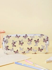 手繪骷髏圖案透明pvc鉛筆盒 - 彩色 - 查看 3