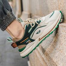 Men's Sports Shoes, Breathable Casual Shoes, 2024 New Style Classic Simple Tie-Up Athletic Shoes For Young Adults In Fall And Winter - Green - View 5