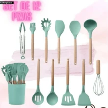 Utensilios de cocina set de 12 piezas de silicon - Multicolor - Ver 3