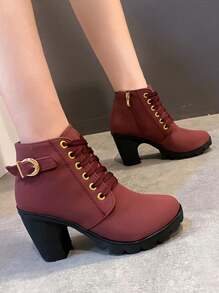 Zapatos de moda de mujeres - Rojo - Ver 1