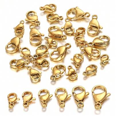 20pcs Stainless Steel Lobster Clasp for Bracelet Key Chains Jewelry Making Supplies