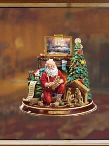 1pc Christmas Decoration Sticker Santa Claus & Christmas Tree Window Sticker New Year Home Decor - Multicolor - View 2