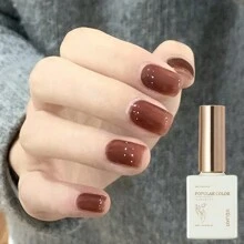 XEIJAYI 玫瑰紅色冰透凝膠指甲油 15 毫升浸泡閃光凝膠拋光劑適合所有季節 - 家庭沙龍美甲diy 女士禮物 - 玫瑰紅 - 查看 3