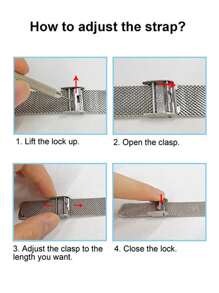 2-In-1 Milan Magnetic Closure Metal Strap & Protective Case Compatible With Xiaomi Mi Band 3/4/5/6/7/8/9, NFC - Starlight Charcoal - View 3