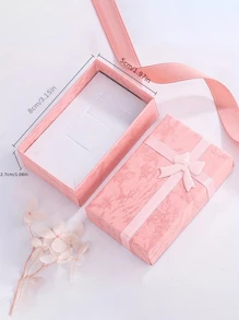 4入組精緻的雲和蝴蝶結細節的珠寶盒