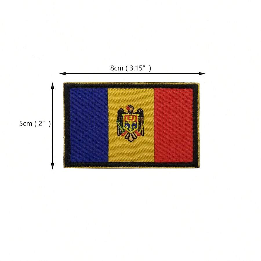 Parche Con La Bandera De Moldavia - Multicolor - Ver 1