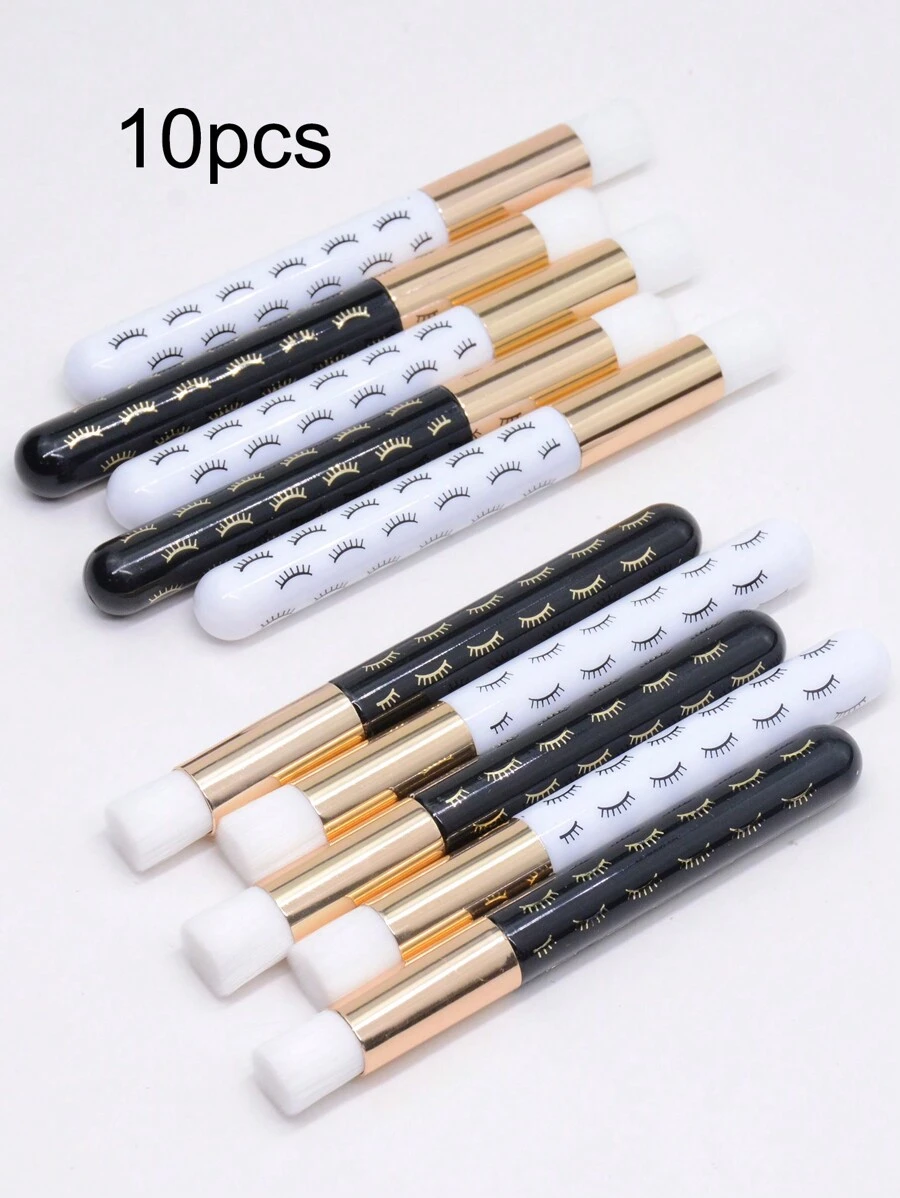 10Pcs Eyelash Extension Cleaning Brush Nose Blackhead Washing Microbrush Eyebrow Lashes Wash