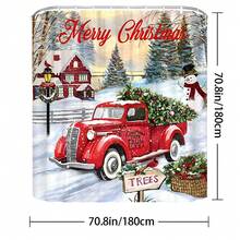 Rèm tắm - Đỏ - Xem 2