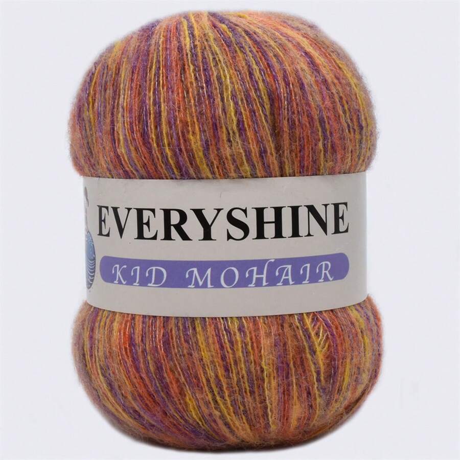 50g/球 420m/459yd 針織超級鉤針細小馬海毛紗 針織毛衣用嬰兒羊毛紗 55% 小馬海毛 25% 腈綸 20% 絲光尼龍