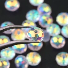 80 顆/套切割黃色水晶珠、刻面玻璃珠、吊墜、耳環珠、散珠、間隔珠適合女士 Diy 手鍊、項鍊和其他珠寶配飾 - 6mm(0.236in) 80顆 - 查看 5