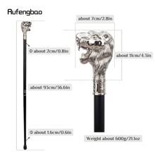 rufengbao 白色獅頭鬍子手杖時尚裝飾拐杖紳士優雅cosplay杖頭牧杖93公分