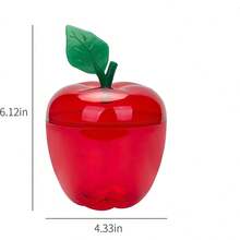 Large Red Apple Container, Christmas Decorations Apple Shaped Candy Toy Gift Filling Containers Jar, Teacher Appreciation Gift, Wedding Party Ornaments Supplies Favors. - Red - View 2