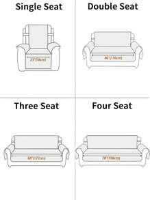 1 Miếng Không thấm nước Đệm sofa - Màu xám đen - Xem 4