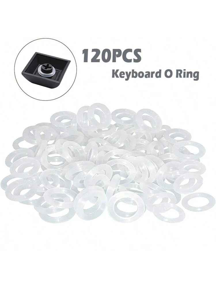120Pcs Keycap Black O Ring Rubber Sound Dampeners Keyboard O-ring Switch Silencer Ring Buffer Sound Dampeners For Cherry MX Keyboard Damper Replacement Noise Reduction Seal (Free gift 1 key cap puller)