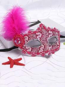服飾假面舞會派對口罩 - 羽毛面具 - 查看 7