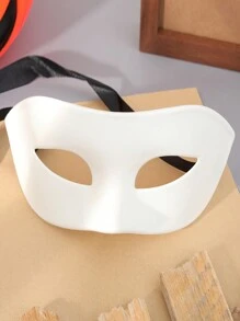 萬聖節派對道具成人厚眼罩和白色假面舞會面具和復古裝飾組 - 白色 - 查看 1