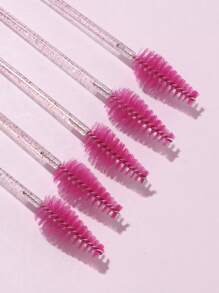 20pcs/Set Disposable Crystal Handle Rose Red Mascara Brush, Eyelash Grafting Comb, Lip Brush, Eyebrow Brush, Makeup Tools