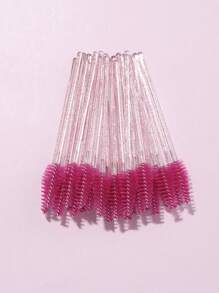 20pcs/Set Disposable Crystal Handle Rose Red Mascara Brush, Eyelash Grafting Comb, Lip Brush, Eyebrow Brush, Makeup Tools