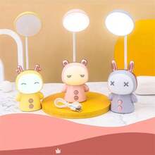 Usb Cartoon Led Table Lamp, Foldable, Rechargeable, Eye-care, For Student, Kids, Night Light (random Color) - Multicolor - View 2