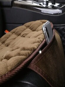 1 Set Of Light Grey Plush 3 Piece Seat Cushion Set