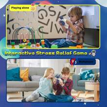 解壓兒童遊戲玩具,手持遊戲適用於兒童6-8,快推遊戲,泡泡壓力點亮遊戲,感官玩具迷你遊戲,生日禮物適用於8-12老男孩,女孩,青少年 - 白色 - 查看 6