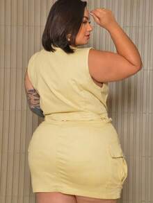 Plus Size Skirts - Rượu sâm banh - Xem 4