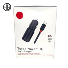 Car Charger From Type C To Type C Quick Charge - Black - View 4