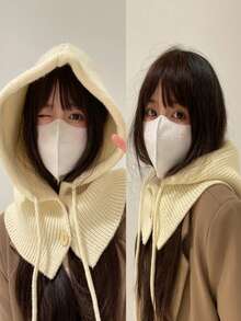 Mũ len nữ - trắng - Xem 3