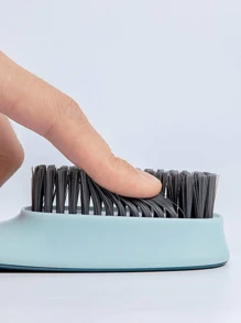 1pc Press-type Automatic Liquid Dispenser Shoe Brush - Blue - View 3