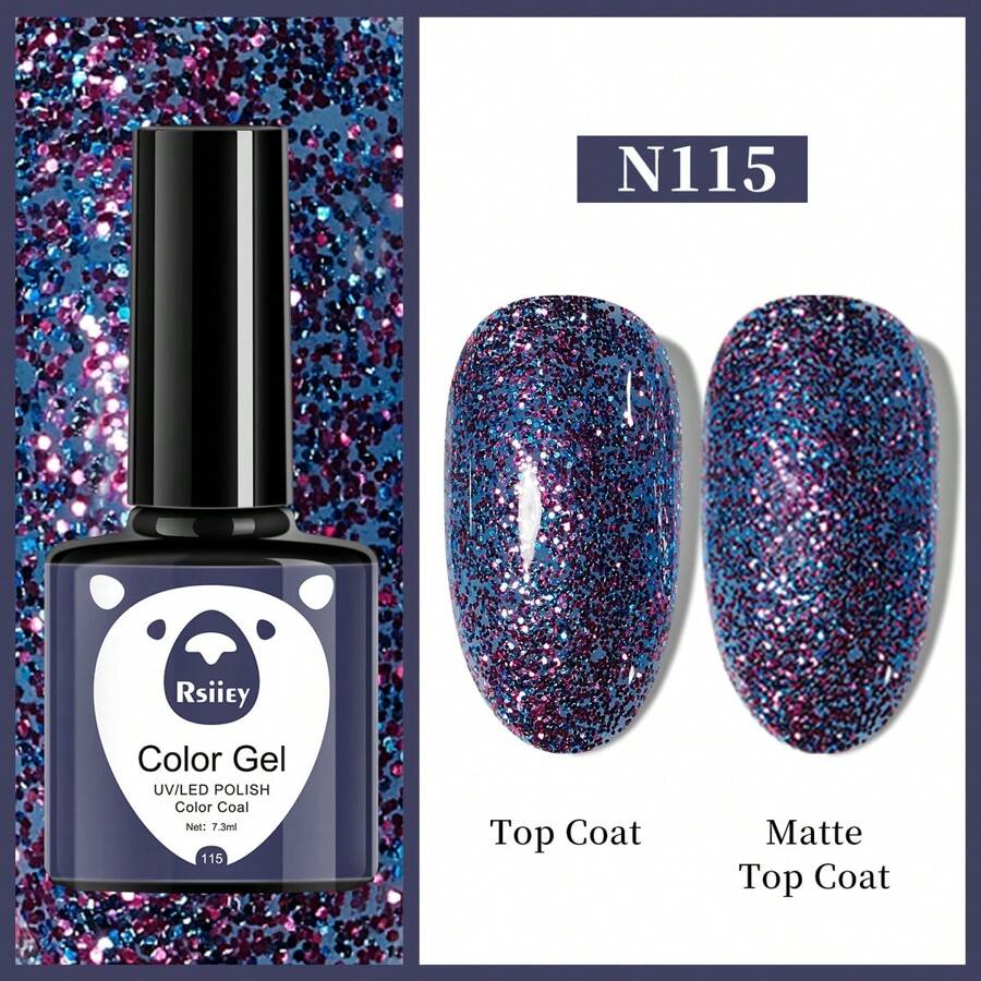 XEIJAYI 1 Bottle Gel Nail Polish, Popular Series Nail Gel, 141 Vibrant Colors, Suitable For All Seasons - UV/LED Removable Semi-Permanent Nail Polish, Suitable For DIY Nail Art Design, Gift For Women - 中紫紅色 - 查看 1