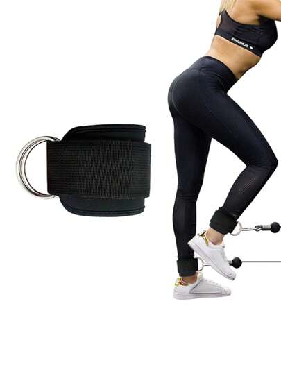 1pc Ankle Strap, Suitable For Smith Machine Attachment, Contains D-ring, Cable Machine, Resistance Band, Workout Equipment. Ideal For Leg, Abs And Glutes Training.