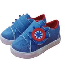 Tênis Infantil 20 ao 27 macio menino-menina velcroo c/desenho sapatinho unissex leve, confortável, pratico, barato, solado emborrachado antiderrapante. - Azul - Visão 1