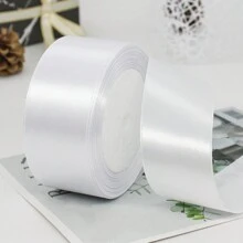 1pc 4cm Satin Ribbon For Wedding Cake Decoration, Chair Backs, Gift Wrapping Diy, Blue,Christmas - Royal Blue - View 4