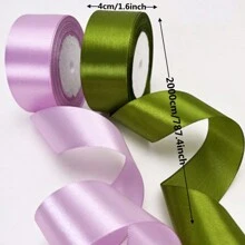 1pc 4cm Satin Ribbon For Wedding Cake Decoration, Chair Backs, Gift Wrapping Diy, Blue,Christmas - Royal Blue - View 2